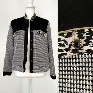 Vintage 90s Two Tone Rockabilly Ricky Bomber Jacket by Peter Popovitch